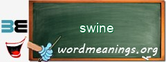 WordMeaning blackboard for swine
